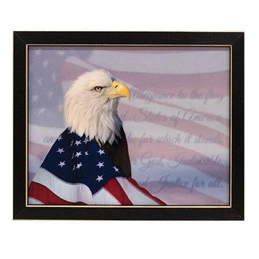 Patriotic Bald Eagle Framed Print 10x8 - The Fox Decor